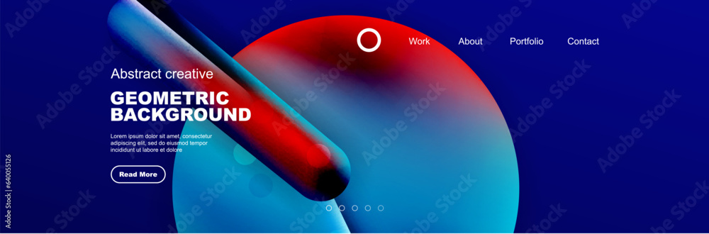 Sticker abstract background for your landing page design. web page for website or mobile app wallpaper