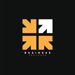 Unusual four arrow in a different direction logo design for your brand or business