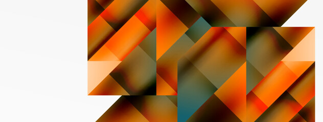 Obraz premium Captivating vector abstraction. Triangles interlock in mesmerizing dance, crafting dynamic geometric backdrop. Fusion of shapes and angles creates artful symphony of modern design