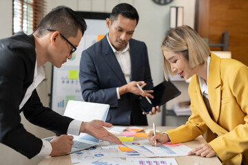 Group asia business people of business people in the company's meeting room. 