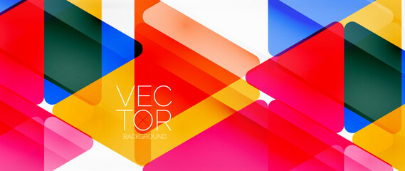 Abstract background. Color transparent triangles in mosaic style with shadow lines. Design for website headers, social media posts, digital art displays, presentations, branding elements, wallpapers