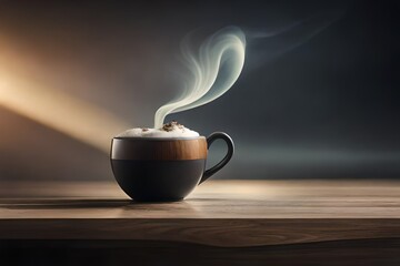 cup of coffee with smoke