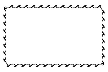 simple seamless vector rectangle hand draw sketch floral border
