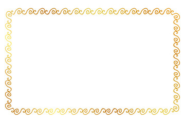 simple seamless vector gold golden rectangle hand draw sketch floral border
