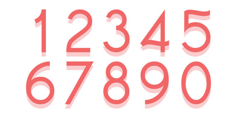 Vector creative color geometry shapes' numerals. font alphabet vector illustrations.