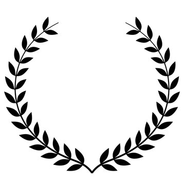 ローレル　月桂樹　シルエット　黒　アイコン