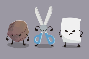 Character design from the game Rock Paper Scissors