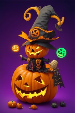 Halloween pumpkin man theme image