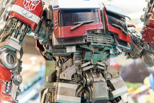 Statue replica of Optimus Prime from Rise of the Beast Movie. This movie is a prequel from previous Transformers movie