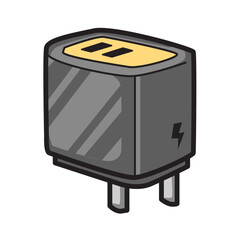 Mobile Travel Charger Adapter Clipart