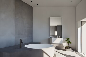 Fototapeta na wymiar modern bathroom interior. Generative AI 
