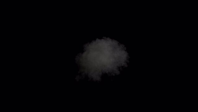 Explosion in the air, two different speed shots with awesome slow motion, 4k 24p with alpha channel for transparency