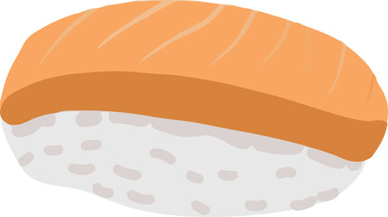Japan Salmon sushi illustration