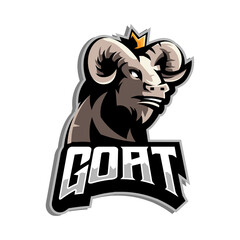 Goat mascot logo design vector illustration