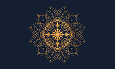 Luxury mandala with golden color.