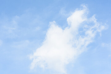White cloud on the blue sky at a beautiful time of the day