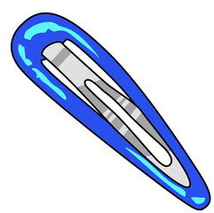 青ヘアピン（Blue hairpin）(PNG)