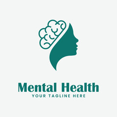 mental health logo vector illustration design