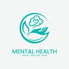 mental health logo vector illustration design