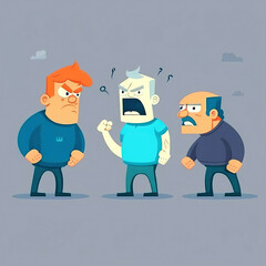 ai generated Illustration angry neighbors quarrelling