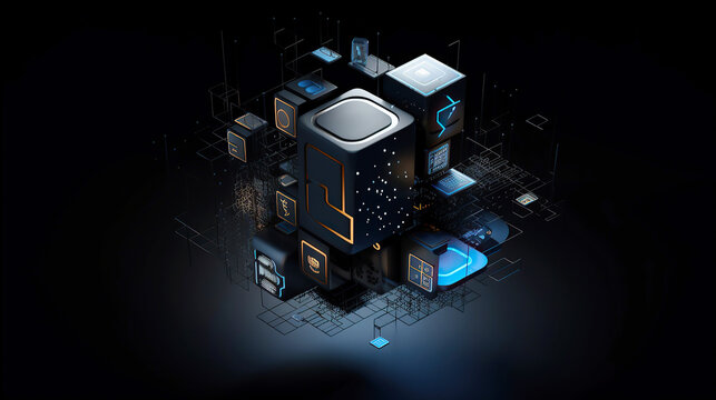ai generated Illustration web services concept