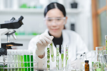 plant in medical pharmacy science research at chemical medicine laboratory for pharmaceutical...