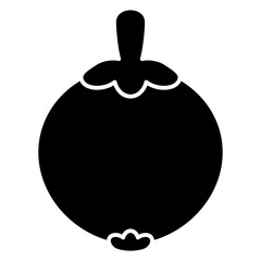 mangosteen tropical fruit illustration