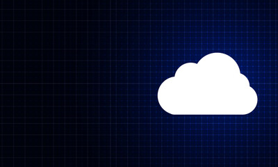 Fototapeta premium Modern cloud technology futuristic, online storage, work from home 