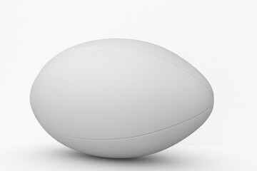 Digital png illustration of white rugby ball on transparent background