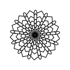 Simple mandala inspired by snowflake that can be use for social media, wallpaper, e.t.c.
