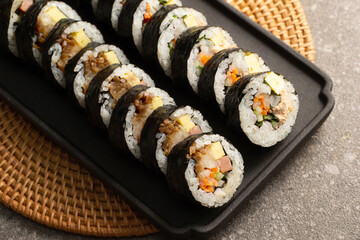 Gimbap, Korean rice roll dish  