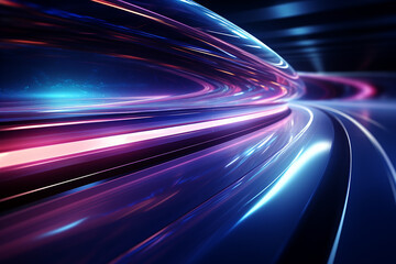 Hyperloop train, background of a magnetic levitation train, the fastest train in the future, High speed rail travel