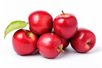 red apples isolated on white background