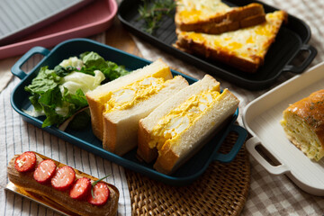 Egg Sandwich and Salad