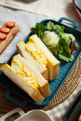 Egg Sandwich and Salad