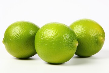 green lime isolated on white background