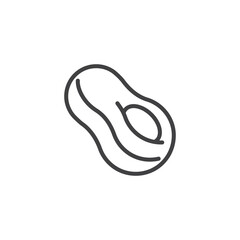 Avocado vegetable line icon