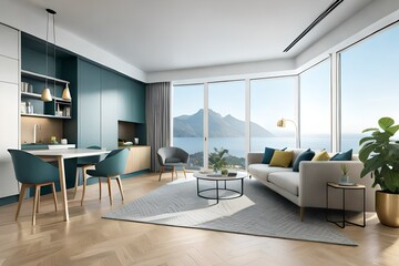 modern living room gernated ai