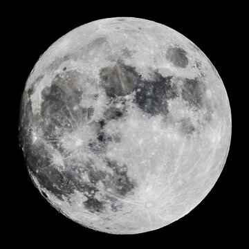 Moon from North America crater details