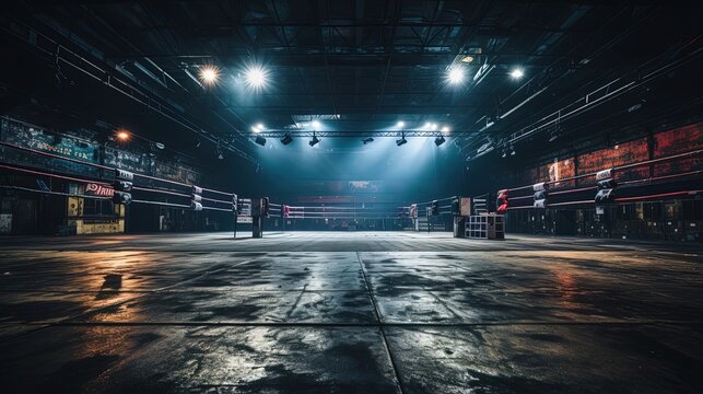 empty boxing arena