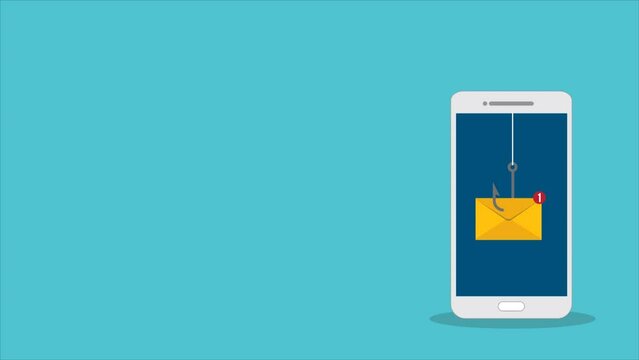 Phishing bait alert concept on a smartphone screen