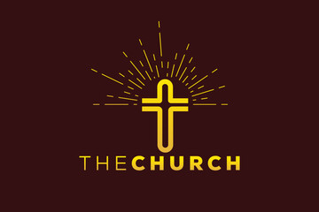 Trendy and Professional letter T church sign Christian and peaceful vector logo design