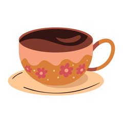 coffee mug in a plate icon