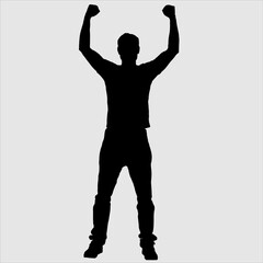 black silhouette of a man	