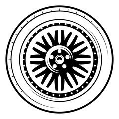 Fototapeta premium car wheel icon