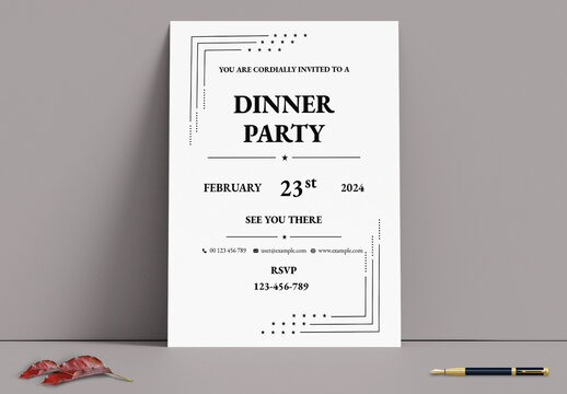 Dinner Party Invitation Card