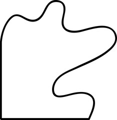 Abstract Irregular Shape Outline