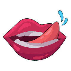 mouth pop art woman lips