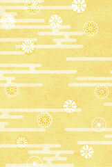 菊　和柄　文様　背景