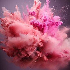 An explosion of pastel colors powder, abstract background,